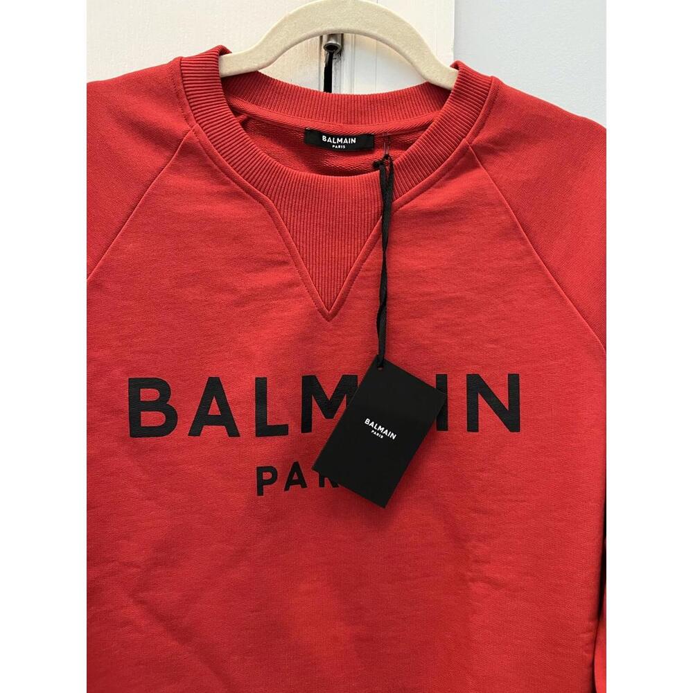 Balmain Paris Logo Long Sleeve Sweater Men Medium NWT